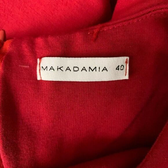 Makadamia Sleeveless Sharkbite Dress M Pink Jersey Knit Stretch - Picture 7 of 7